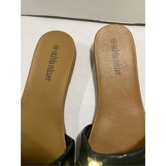 New Olivia Miller black and gold‎ skylar slide size 8 - Picture 4 of 5